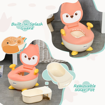 ZONEKIZ Baby Potty Training Toilet with Splash Guard, Anti-Tip Feet, Side Handles, Easy to Clean 