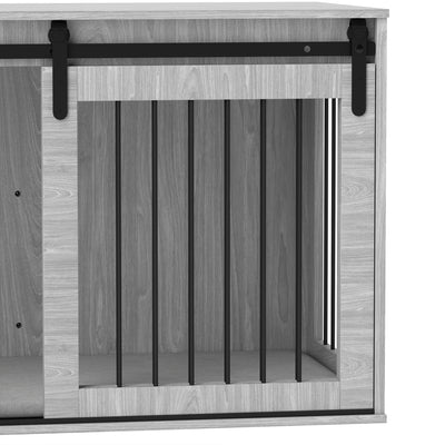 PawHut 118cm Dog Crate Furniture with Removable Cushion for Extra Large Dogs - Grey 