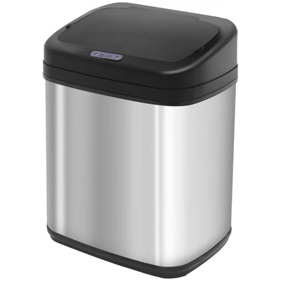 HOMCOM 72L Recycling Sensor Bin Stainless Steel 3 Compartments For Both Wet/Dry Waste w/Removable Lid Kitchen Home 