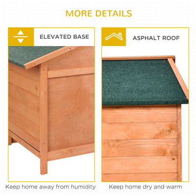 PawHut Wooden Rabbit Hutch Outdoor, Guinea Pig Hutch, Detachable Pet House Animal Cage with Openable Run & Roof Lockable Door Slide-out Tray 146 x 95 x 69cm 