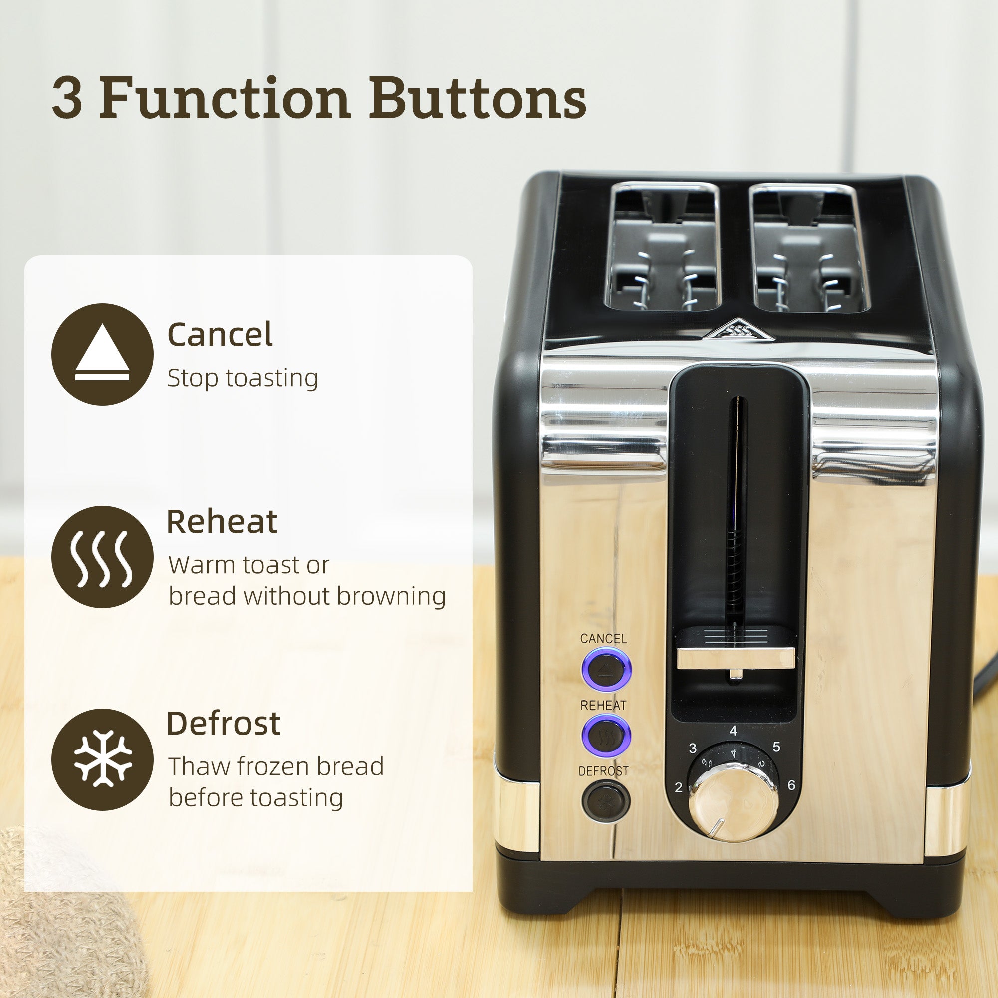 HOMCOM Sleek Textured Kettle and Toaster Set - Black 
