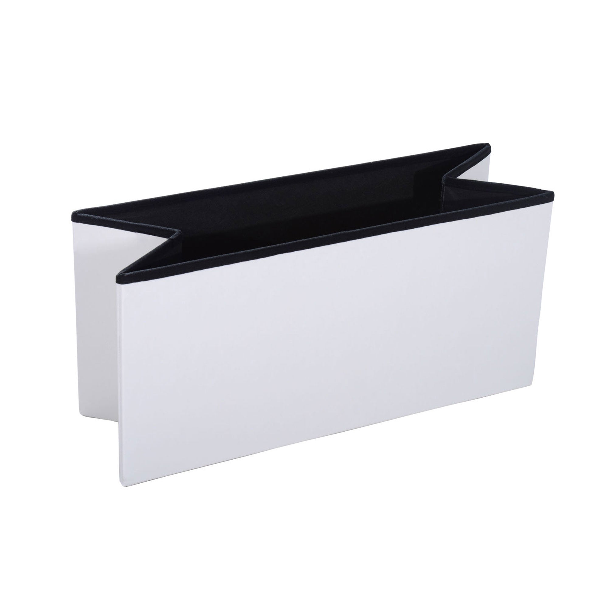 HOMCOM Folding Faux Leather Storage Cube Ottoman Bench Seat PU Rectangular Footrest Stool Box (Cream White) 