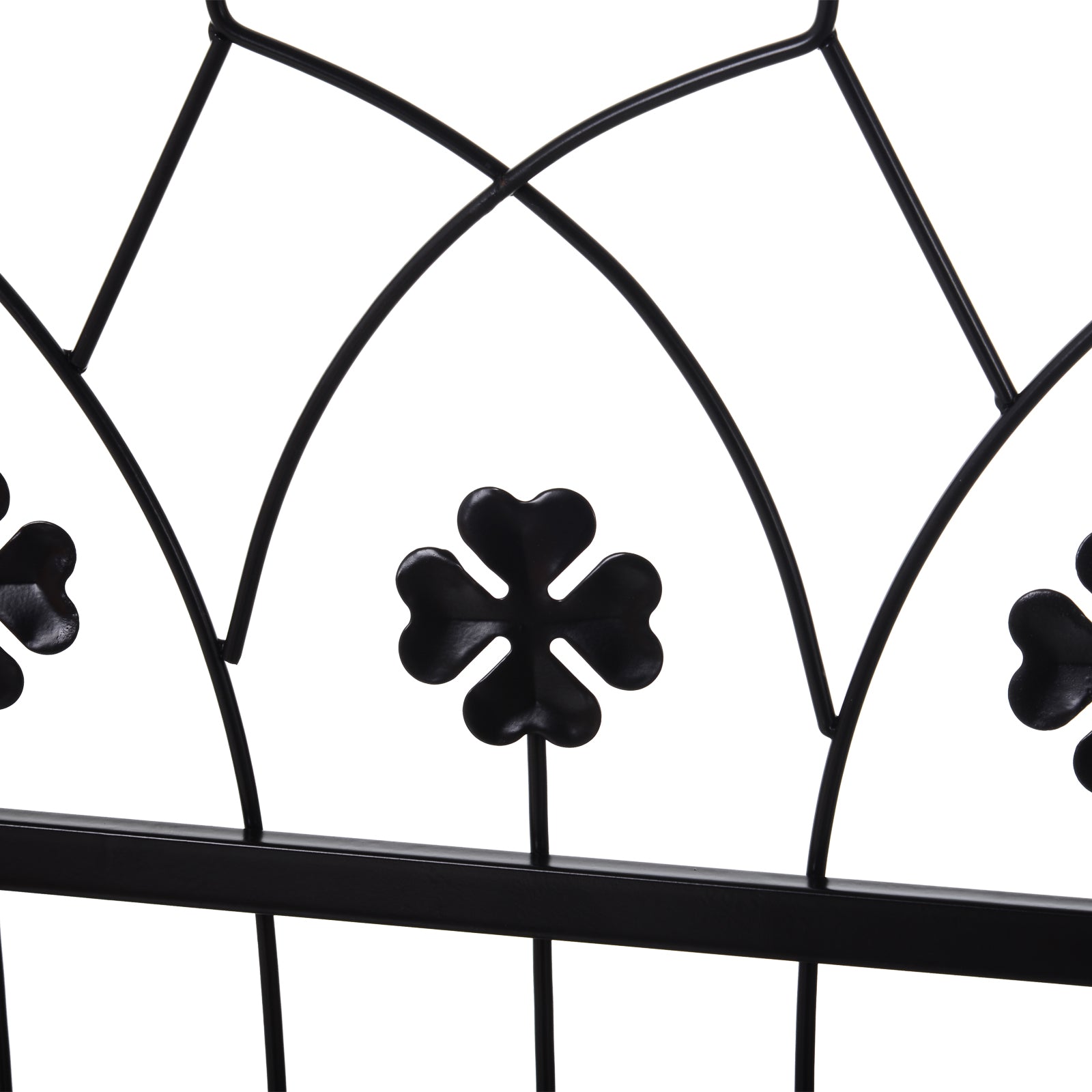 Outsunny Garden Outdoor Entrance Arch with Door Outdoor Patio Decoration for Rose Trellis Arbour Climbing Plant 131L x 49W x 200Hcm 