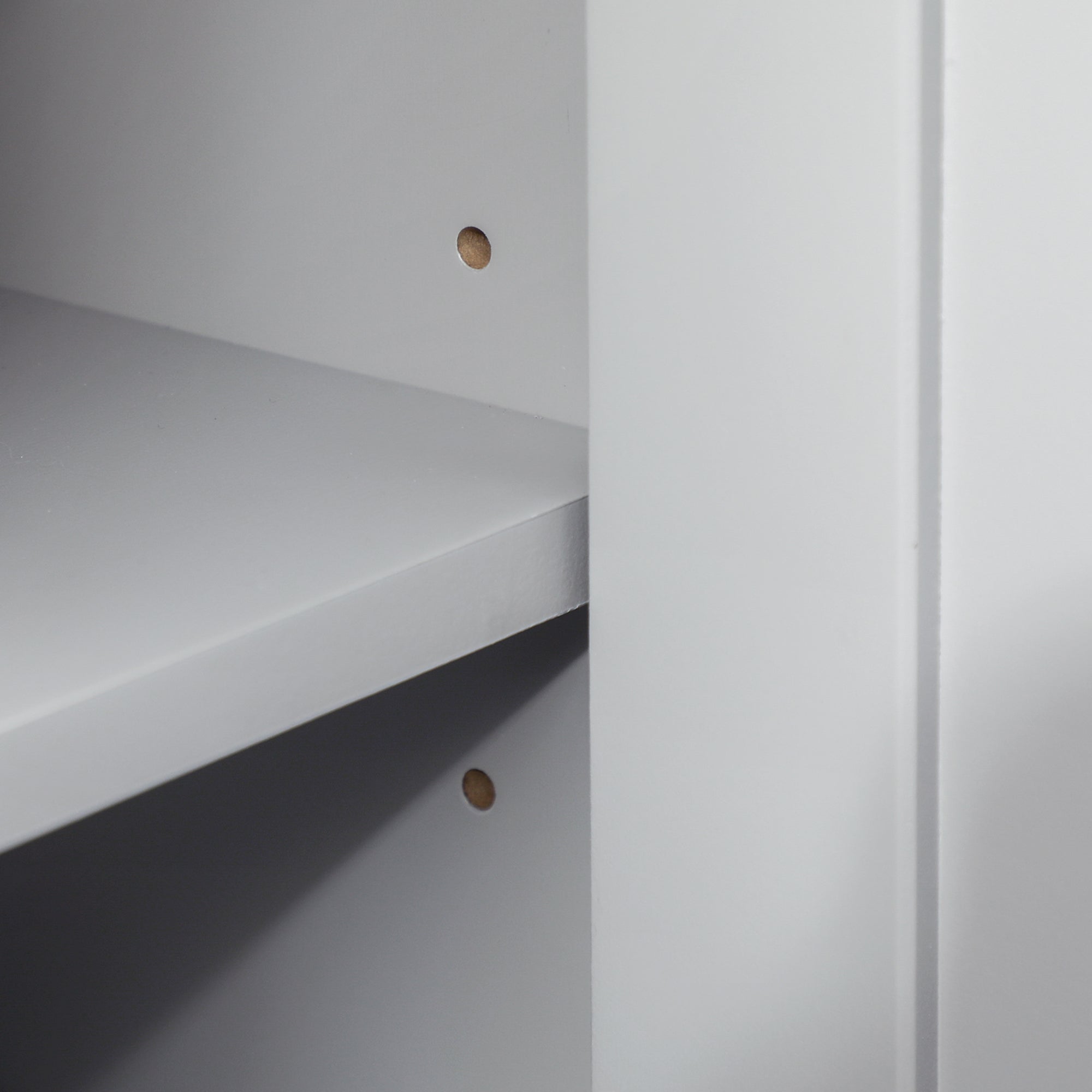 kleankin Under Sink Cabinet, Bathroom Vanity Unit, Pedestal Under Sink Design, Storage Cupboard with Adjustable Shelf, Grey 