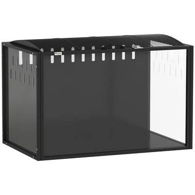 PawHut Hamster Cage Steel Chewproof with Openable Top, Deep Burrow for Dwarf Syrian Hamster, Gerbil, Rats, 81 x 51 x 53 cm 