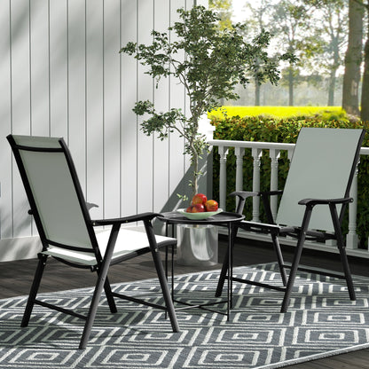 Outsunny Steel Removable Tray Top Garden Table - Black 