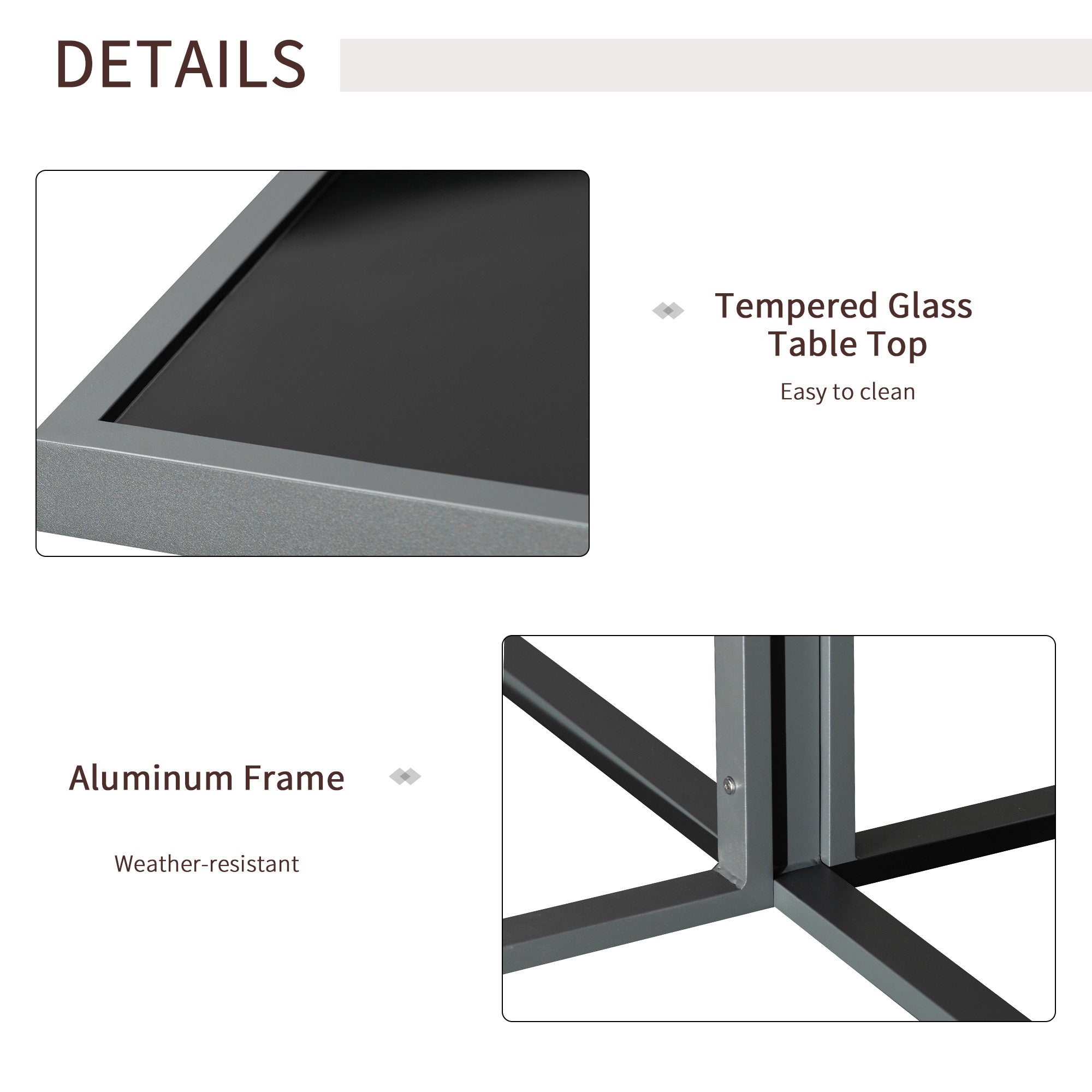 Outsunny 9PCs Patio Aluminium Dining Set, Space Saving Cube Set with 4 Chairs, 4 Ottoman, Cushions, 8 Seater Garden Furniture 