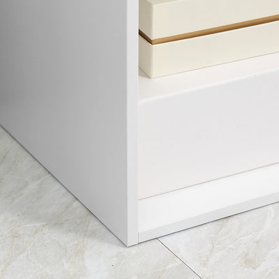 HOMCOM 3-tier Step 6 Cubes Storage Unit Particle Board Cabinet Bookcase Organiser Home Office Shelves - White 