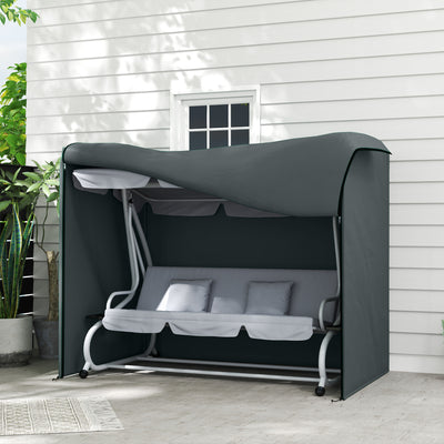 Outsunny 220 x 125cm Three-Seater Swing Chair Protective Cover - Grey 