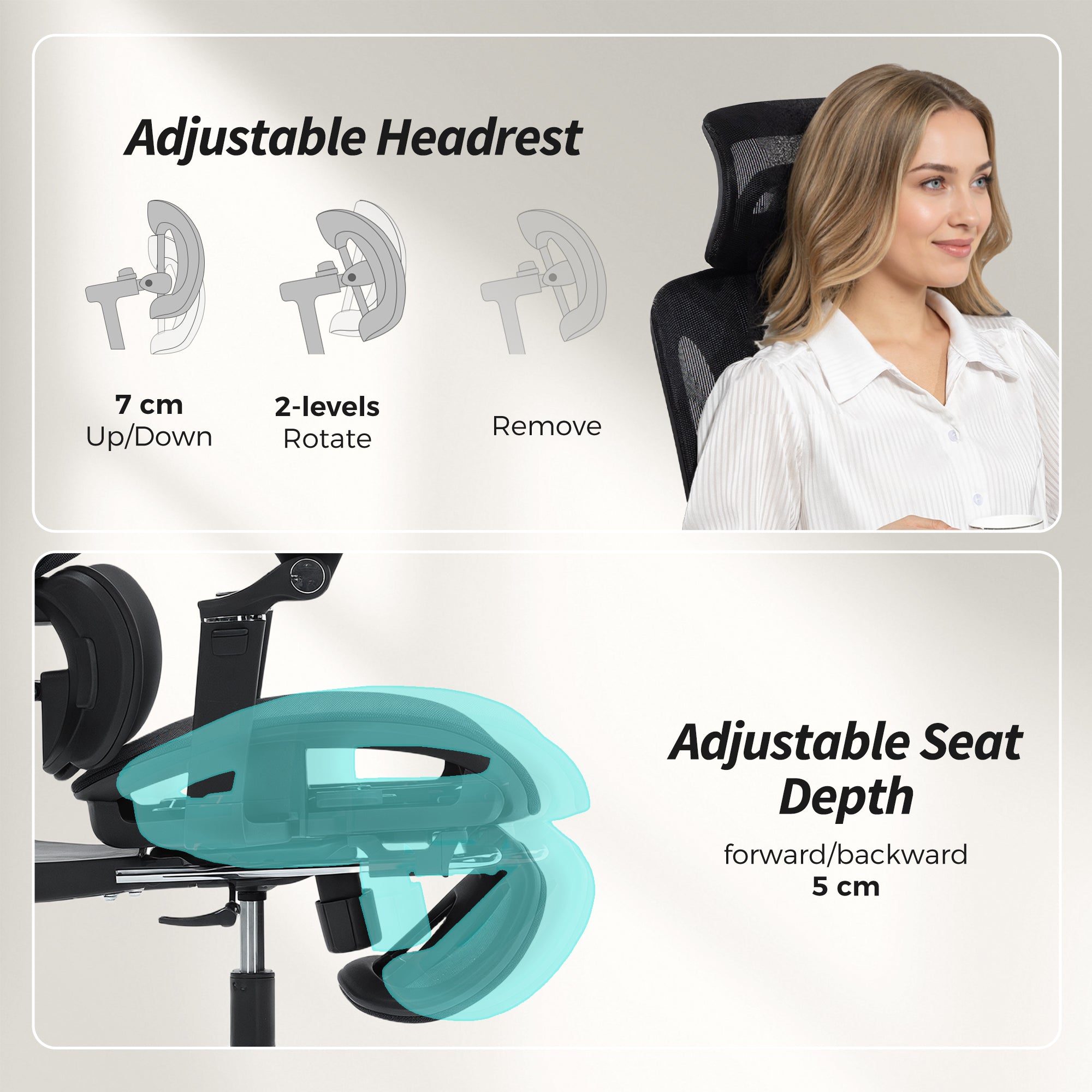 HOMCOM Ergonomic Office Chair, High Back Mesh Desk Chair, Black 