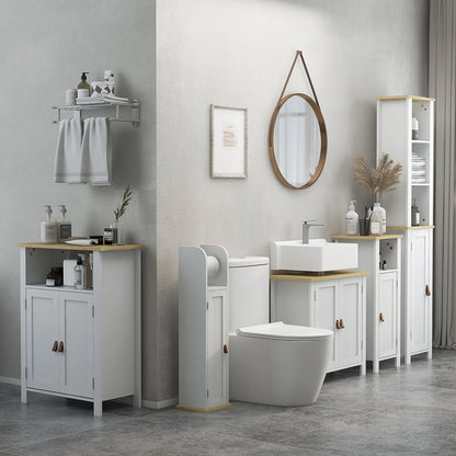 kleankin Slim Bathroom Storage Cabinet - White