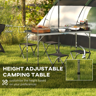 Outsunny Four-Person Foldable Aluminium Picnic Set 