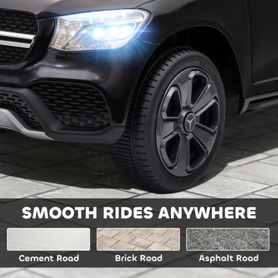 AIYAPLAY Mercedes-Benz GLC Licensed Kids Ride on Car with Remote Control, Soft Start, MP3, LED Headlights, Black 