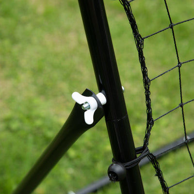 HOMCOM Rebounder Net, Practise Kickback Goal, for Teens, Adults Training - Black 