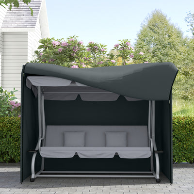 Outsunny 220 x 125cm Three-Seater Swing Chair Protective Cover - Grey 