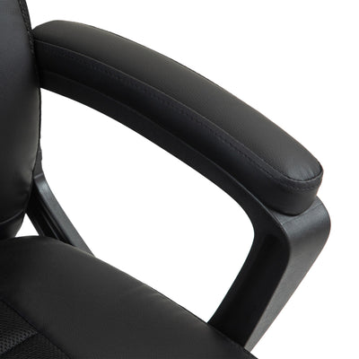 HOMCOM Faux Leather Office Chair - Black 