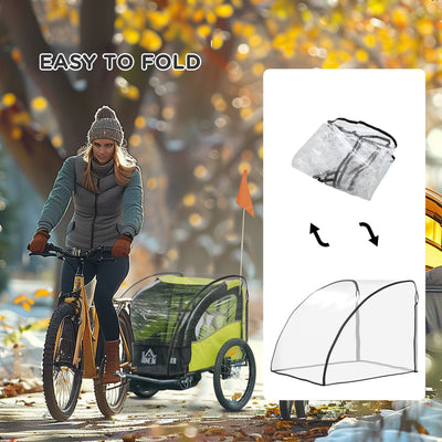 HOMCOM Baby Bike Trailer Cover, Anti Dust Rain Snow, Cold Wind, 76 x 61 x 61 cm 