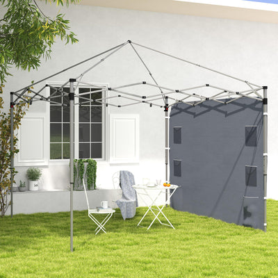 Outsunny 195 x 295cm Replacement Gazebo Sidewall - Grey 