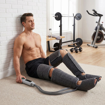 HOMCOM Leg Massager with Heat, Compression, 3 Auto Modes & 3 Intensities, Foot and Calf Massage Machine