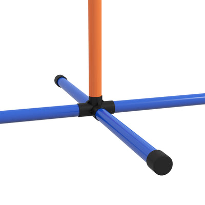 PawHut Dog Agility Training Equipment with Weave Poles, Jump Ring, Pause Box, Adjustable Hurdle, Carry Bag, Orange 