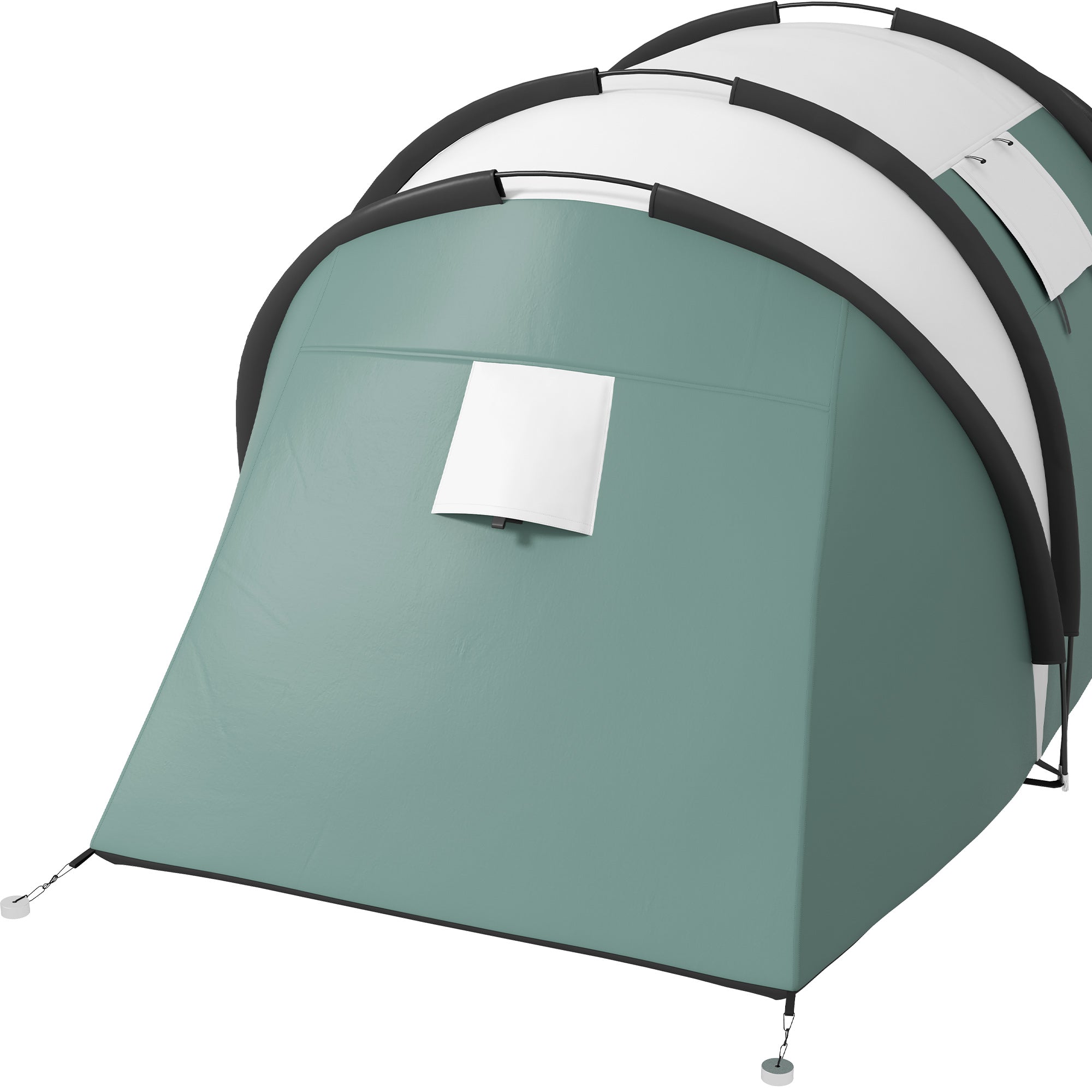 Outsunny Camping Tent with 2 Bedrooms and Living Area, 3000mm Waterproof Family Tent, for Fishing Hiking Festival, Dark Green 