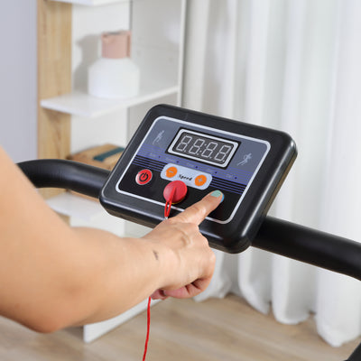 HOMCOM 1.25HP Motorised Electric Treadmill, 10km/h Folding Running Machine, Gym Fitness Exercise with LCD Monitor, Grey 