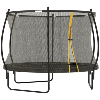 SPORTNOW 10ft Trampoline with Enclosure Net and Spring Cover, Outdoor Trampoline Garden Jumping Mat, Black 
