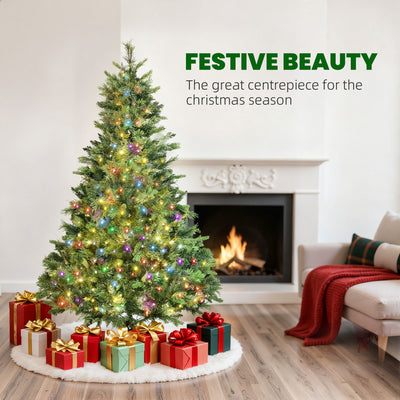 HOMCOM 6ft Artificial Pine LED Christmas Tree, with Remote 