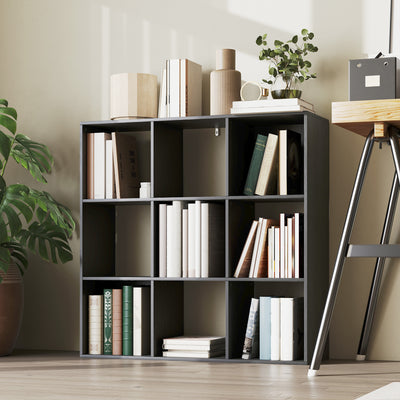 HOMCOM Nine-Cube Storage Shelf - Black 