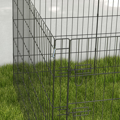 PawHut 8 Panel DIY Dog Pen with Door, for Dogs, Small Animals, Indoor/Outdoor Use, 91cm High 