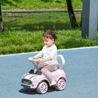 AIYAPLAY Foot To Floor Ride On Car Sliding Car w/ Air Horn, Anti-Over-Backwards, 18 to 36 Months - Pink 
