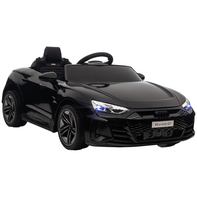 HOMCOM Audi Licensed 12V Kids Electric Ride-On, with Remote Control, Suspension System, Lights, Music, Motor - Black 