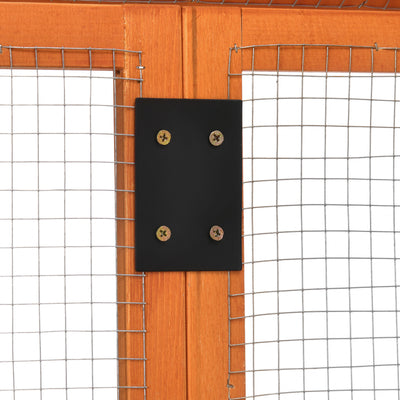 PawHut Large Chicken Run, Wooden Chicken coop, with Combinable Design - Wood Effect 