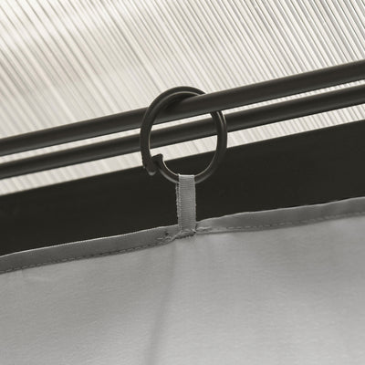 Outsunny Replacement Gazebo Curtains, 4-Panel Gazebo Side Panels Only, for 3 x 3 (M) Gazebos or Pergolas, Hooks/C-Rings Included, Light Grey 