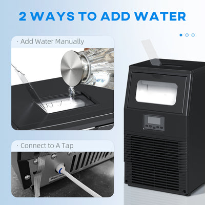HOMCOM Commercial Ice Maker with 4kg Ice Storage - Black 