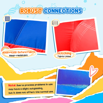 Outsunny 4 in 1 Bouncy Castle, with Slide, Pool, Trampoline, Climbing Wall, Blower - Multicoloured 
