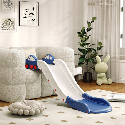 AIYAPLAY Kids Slide for Couch, Bed, Sofa, with Extended Length, Easy to assemble and Store, White and Blue 