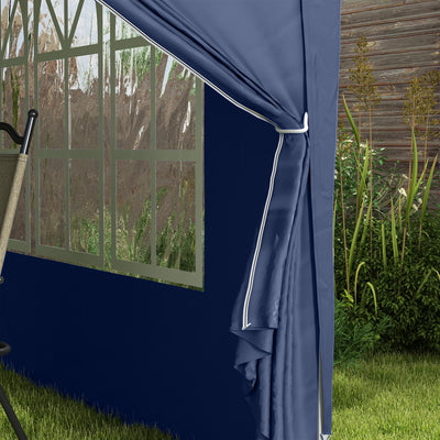 Outsunny 3 x 3(m) Pop Up Gazebo, Water and UV Resistant Party Tent Camping Canopy Marquee with Carry Bag, Blue 