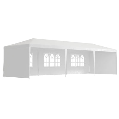 Outsunny Garden Gazebo Marquee Party Wedding Tent Canopy (9m x 3m) - White 