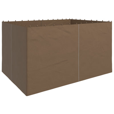 Outsunny Set of Four 3 x 4m Gazebo Replacement Walls - Dark Brown 
