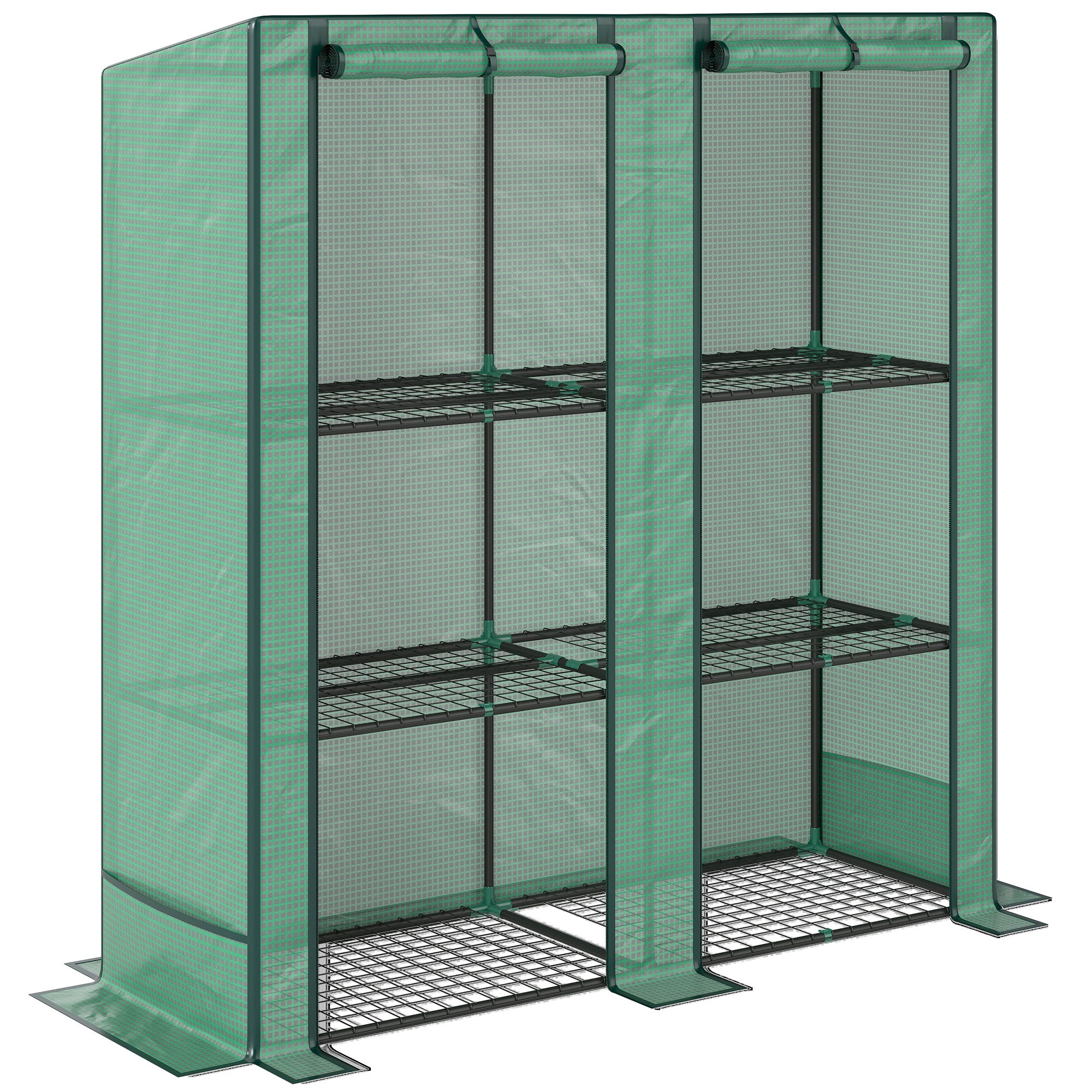 Outsunny Three-Tier Mini Greenhouse - Green 
