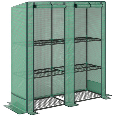 Outsunny Three-Tier Mini Greenhouse - Green 