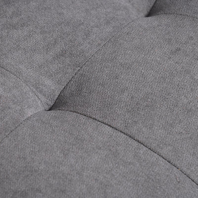 HOMCOM Modern 2 Seater Sofa with Hidden Storage, 117cm Tufted Cotton Couch with Wood Legs, Compact Loveseat for Living Room, Kitchen, Grey 