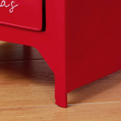 HOMCOM A5 Christmas Letter Postbox - Red/White 