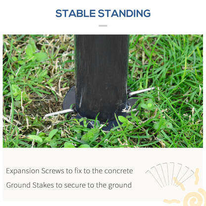 Outsunny 3 x 3 (m) Outdoor Polycarbonate Gazebo, Double\'c2\'a0Roof Hard Top Gazebo with\'c2\'a0Galvanised Steel Frame, Nettings\'c2\'a0&\'c2\'a0Curtains for Garden, Lawn, Patio and Deck, Khaki