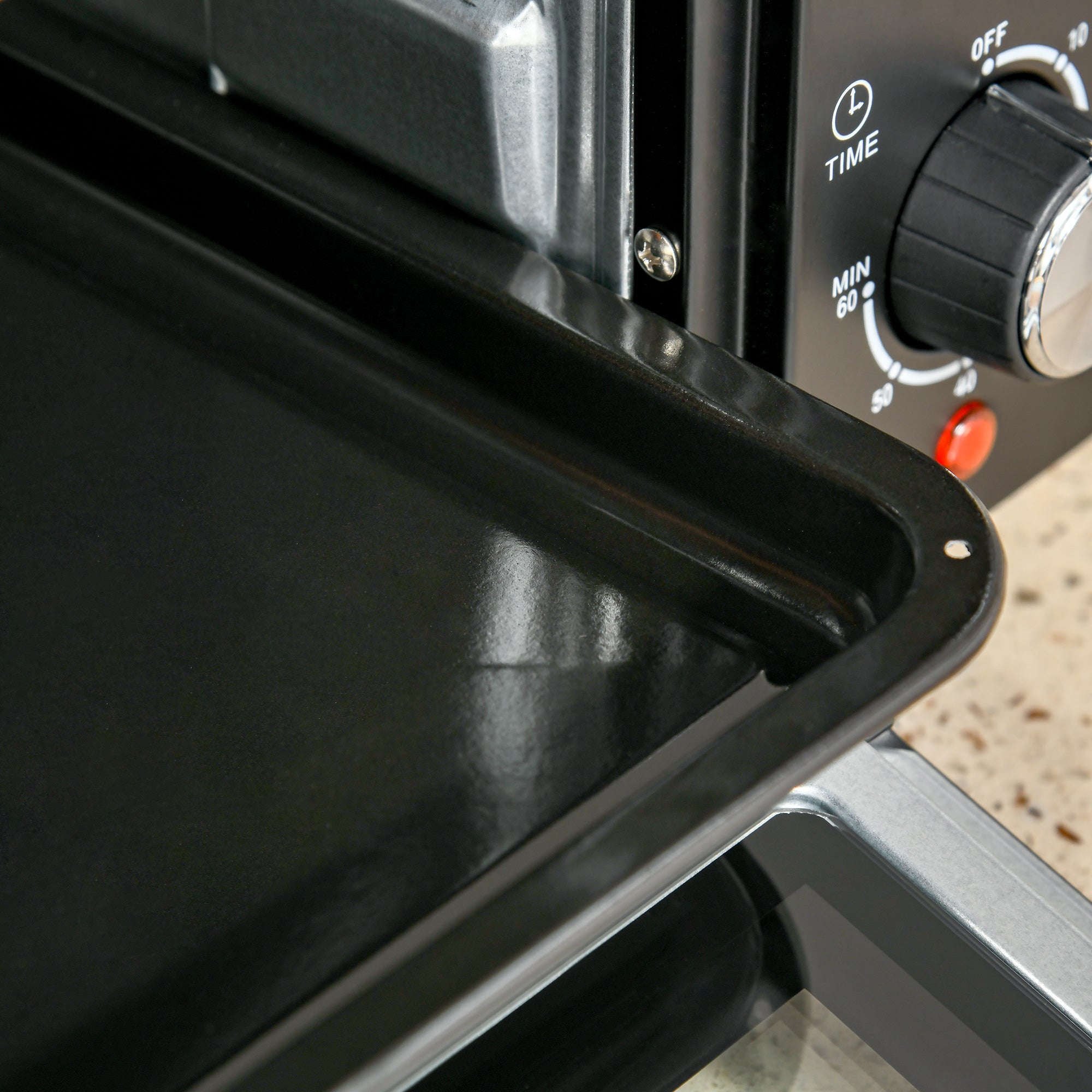 HOMCOM 21L Mini Countertop Oven, 100°C-230°C Adjustable Temp - Black 