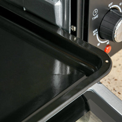 HOMCOM 21L Mini Countertop Oven, 100°C-230°C Adjustable Temp - Black 