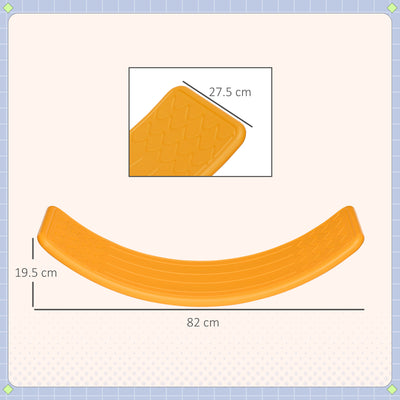 ZONEKIZ Balance Board Kids Wobble Board, Stepping Stone, Montessori Toy for Children, Nursery Toy, for Ages 3-6 Years, 82 x 27.5 x 19.5cm - Orange 