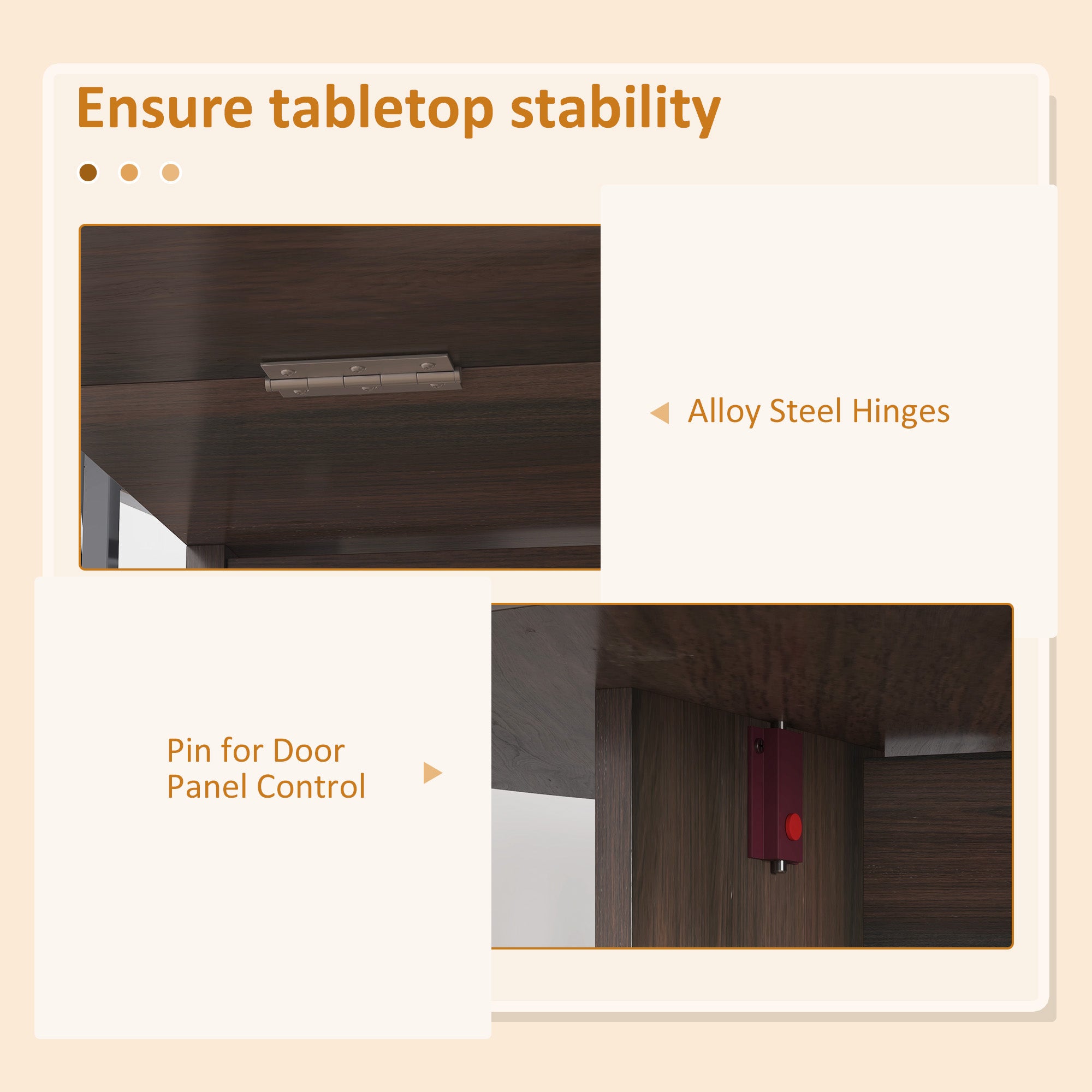 HOMCOM Folding Dining Table, Drop Leaf Table for Small Spaces, Oval Tabletop for Dining Room, Chocolate Wood Effect 