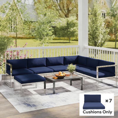 Outsunny 14-piece Dining Set Cushions - Dark Blue 